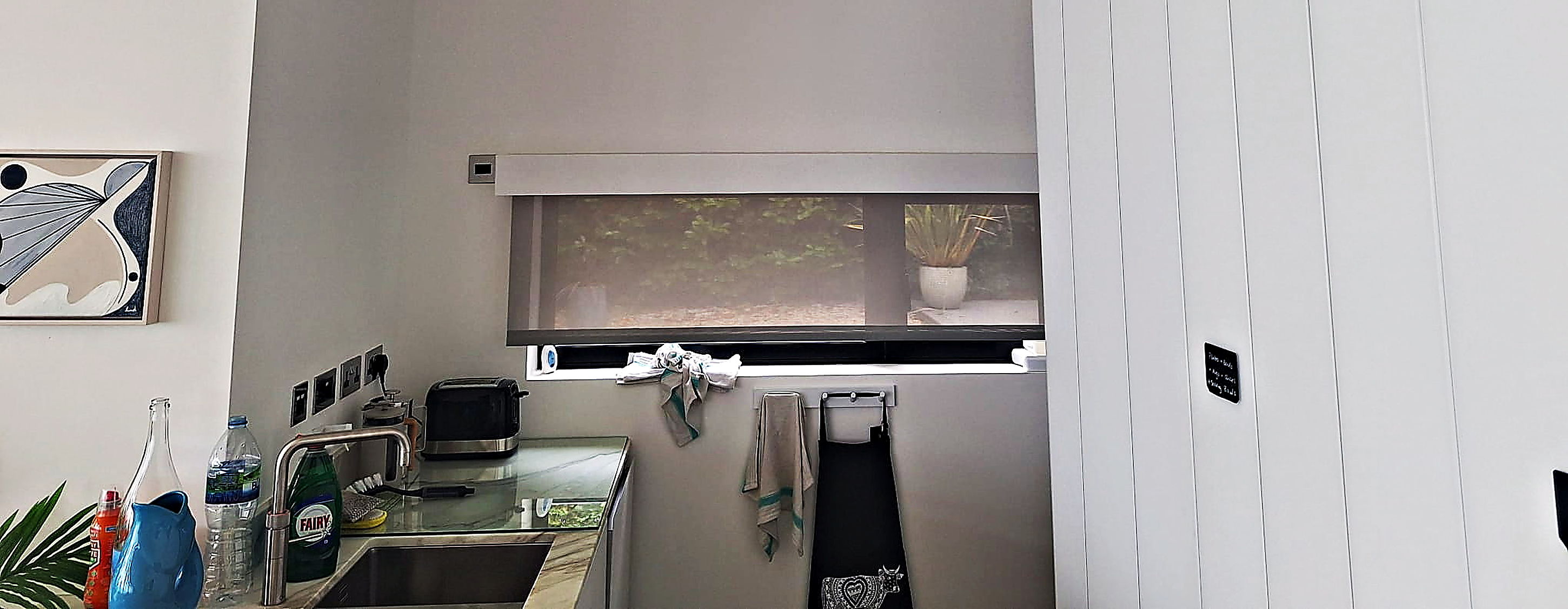 Wall mounted air conditioning unit in a finished room